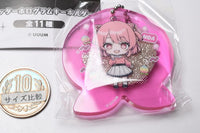 Colorful peach glitter hologram keychain [7.Noa]