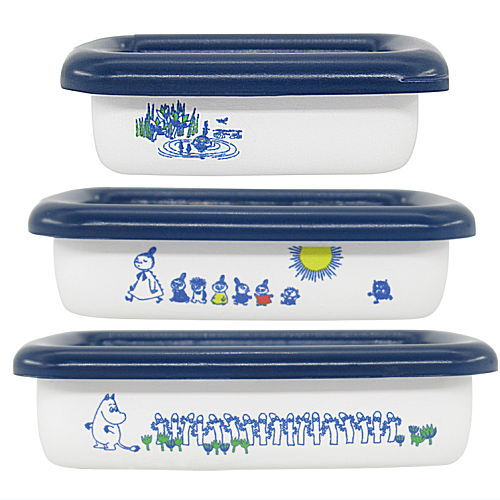 FUJIHORO MOOMIN Mini Collection [1.Shallow square container set]