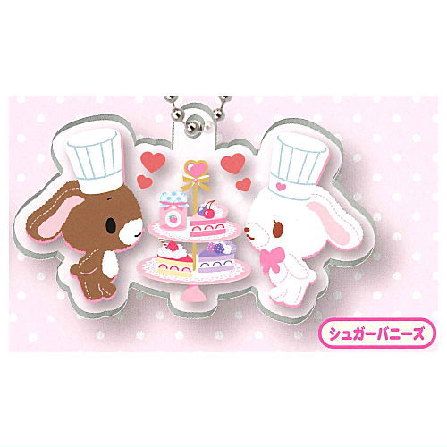 Sanrio Characters Tea Time Acrylic Keychain [5.Sugarbunnies]