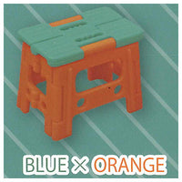 Miniature folding stool [2.BLUE x ORANGE]