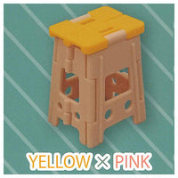 Miniature folding stool [5.YELLOW x PINK]