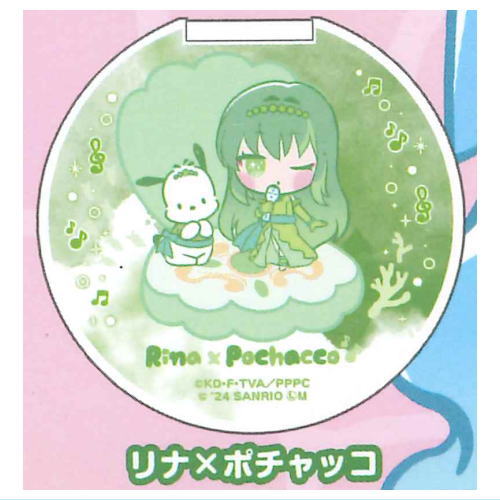 Pichi Pichi Pitch x Sanrio Characters Capsule Mirror [3.Rina x Pochacco]