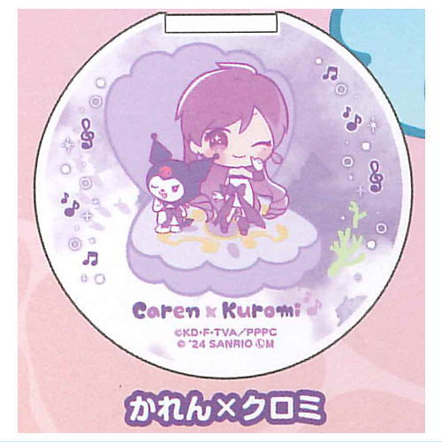 Pichi Pichi Pitch x Sanrio Characters Capsule Mirror [4.Caren x Kuromi]