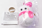 Yurameki gradation Happy snowman stuffed animal Lucky color of winter [1.Happy pink]