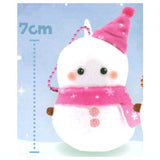 Yurameki gradation Happy snowman stuffed animal Lucky color of winter [1.Happy pink]