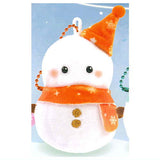 Yurameki gradation Happy snowman stuffed animal Lucky color of winter [2.Hokkori orange]
