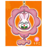 Keiko Sena Megane usagi YuraYura Keychain [2.Usako]