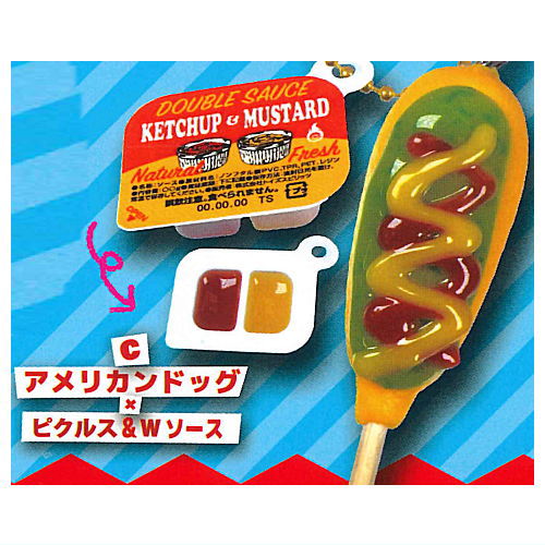 With sauce!American Dog & Frankfurt Mascot [3.American dog x pickles and W sauce]