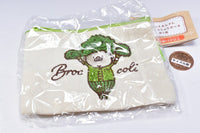Marutto Ojisan Mokomoko Embroidery Pouch [1.Broccoli]