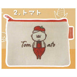 Marutto Ojisan Mokomoko Embroidery Pouch [2.Tomato]