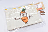 Marutto Ojisan Mokomoko Embroidery Pouch [4.Carrot]