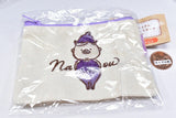 Marutto Ojisan Mokomoko Embroidery Pouch [5.Eggplant]
