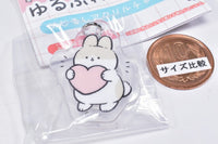 Yurufuwausagino Mejirushi Acrylic Charm [4.Heart]