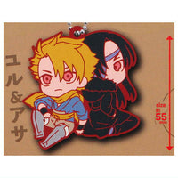 Deformed Rubber! Yomi no Tsugai Keychain [7.Yuru & Asa]