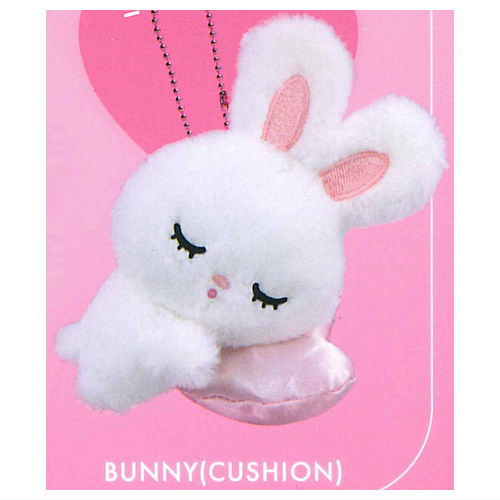foxy illustrations mini stuffed toy with ball chain [5.BUNNY(CUSHION)]