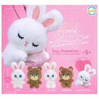foxy illustrations mini stuffed toy with ball chain [All 5 type set(Full Complete)]