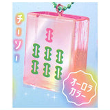 Cute mahjong Real Size Clear Colorful Mahjong Tiles vol.6 [8.Chi-so- (Aurora Color)]