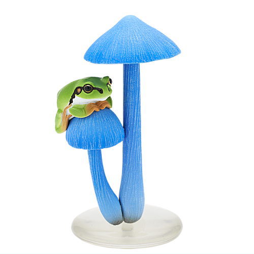 Nature Techni colour MONO PLUS Mushroom and tree frog figure mascot and ball chain Part.2 [1.Sorairotake and tree frog (mascot)]