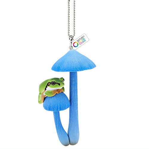 Nature Techni colour MONO PLUS Mushroom and tree frog figure mascot and ball chain Part.2 [5.Sorairotake and tree frog (ball chain)]