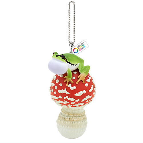 Nature Techni colour MONO PLUS Mushroom and tree frog figure mascot and ball chain Part.2 [6.Benitengudake young and tree frog (ball chain)]