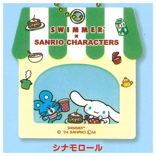 SWIMMERxSANRIO CHARACTERS Ouchidehokkori! Acrylic keychain [2.Cinnamoroll]