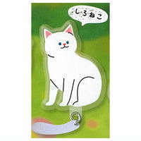 Shippofurifuri Wan Nyan smartphone charm [3.White cat]