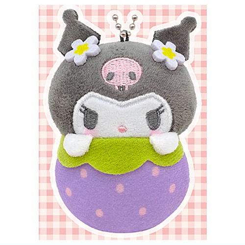 Sanrio Characters Strawberry Swaddle Mascot [4.Kuromi]