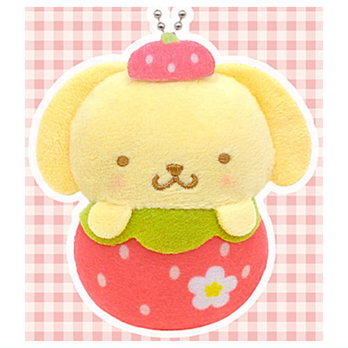 Sanrio Characters Strawberry Swaddle Mascot [5.Pompompurin]