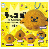 RACCOS Plush Toy with Ball Chain [All 5 type set(Full Complete)]