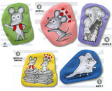 Nezumi-kun no Chokki fuwafuwa die-cut pouch [All 5 type set(Full Complete)]