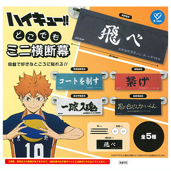 Haikyu!! Anywhere Mini Banner [All 5 type set(Full Complete)]
