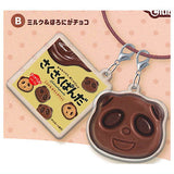 Sakusaku Panda Wire Key Ring [2.Milk & bittersweet chocolate]
