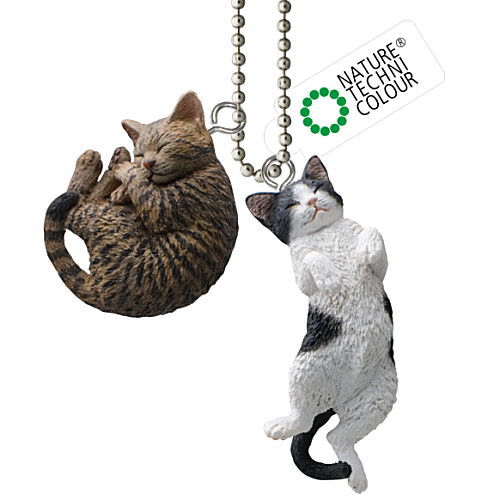 Nature Techni colour MONO PLUS Cat Ball Chain Mascot [6.Kijitora kitten)& Hachiware kitten]