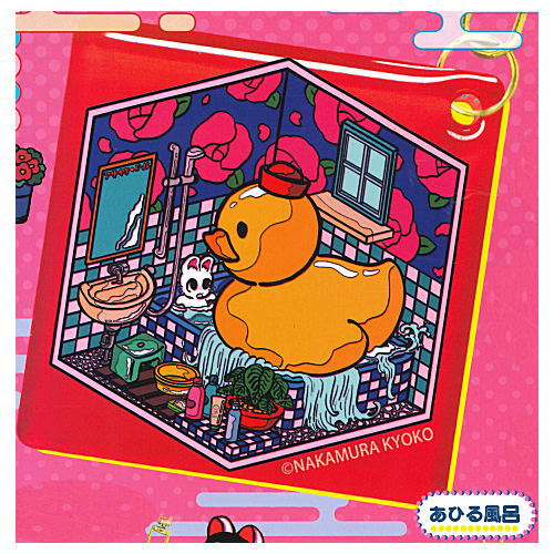 Kyoko Nakamura Retro Tile Acrylic Keychain [1.Ahiruburo]