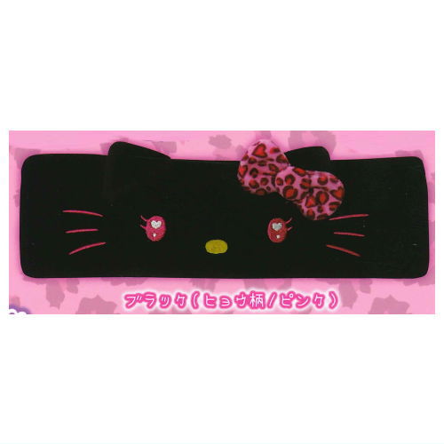 Hello Kitty Gyaru Headband [3.Black (Leopard/Pink)]