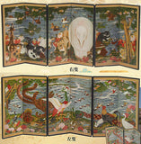 Miniature Folding Screen Series Ito Jakuchu Jukachoujuuzubyoubu [All 2 type set (Full Complete)]