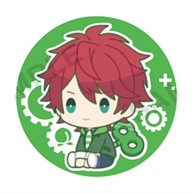 Colorful peach petattonejimaki embroidered tin badge [1.JPAPA]
