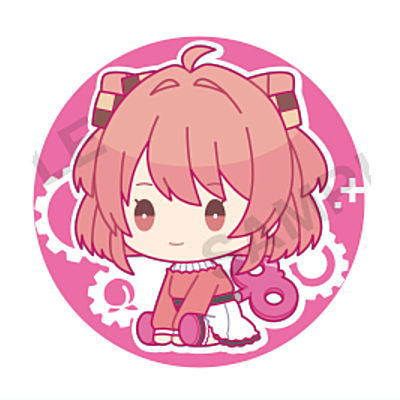Colorful peach petattonejimaki embroidered tin badge [3.Noa]