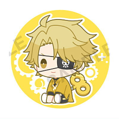 Colorful peach petattonejimaki embroidered tin badge [4.Tattsun]