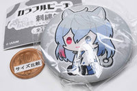 Colorful peach petattonejimaki embroidered tin badge [5.Dnq]