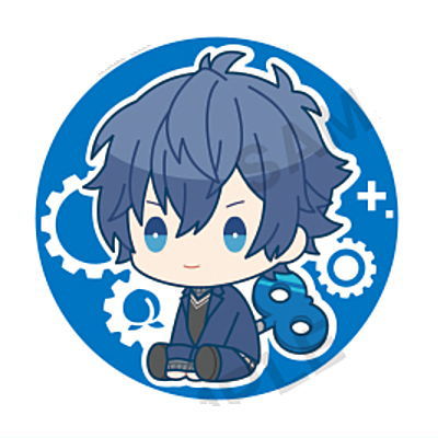Colorful peach petattonejimaki embroidered tin badge [6.Naokiri]
