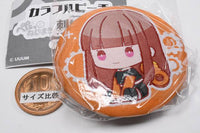 Colorful peach petattonejimaki embroidered tin badge [7.Eto]