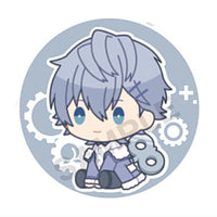 Colorful peach petattonejimaki embroidered tin badge [9.Hiro]