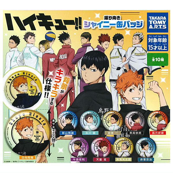 Haikyu!! Furimuki Shiny Can Badge [All 10 type set(Full Complete)]