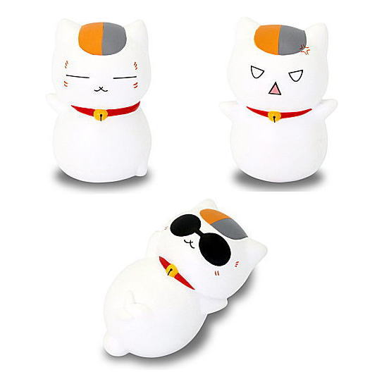 Natsume Yuujinchou Chinmari Nyanko Sensei Sofubi Collection [Assorted 3 type set (1.Nyanko Sensei/3.Cool Nyanko Sensei/4.Gekioko Nyanko Sensei)]