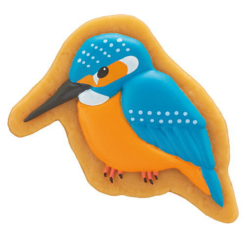Art Unib Technicolour Bird icing cookie figure magnet [1.Kingfisher]