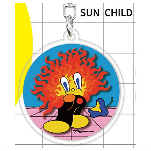 Trampoline Funny Characters Acrylic Keychain [1.SUN CHILD]