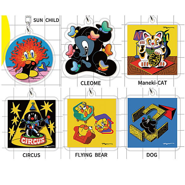 Trampoline Funny Characters Acrylic Keychain [ƒm�[ƒ}ƒ‹6ŽíƒZƒbƒg(�¦ƒV�[ƒNƒŒƒbƒg‚͊܂݂܂¹‚ñ�B)]