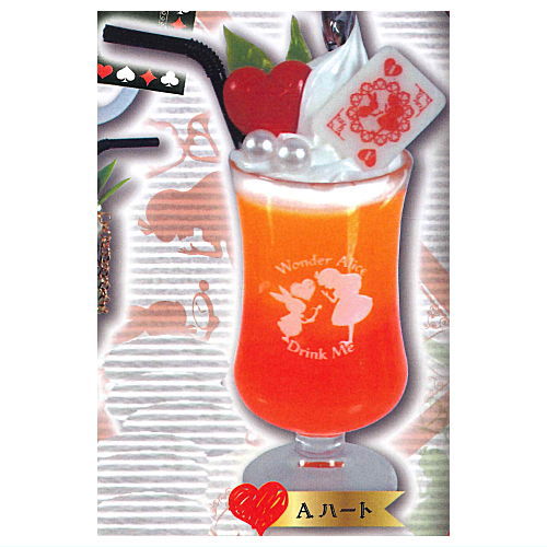 Alice in Wonderland Trump Drink Mejirushi Charm [1.Heart]