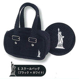 EASTBOY Mini School Bag Mascot [5.School bag (black x white)]